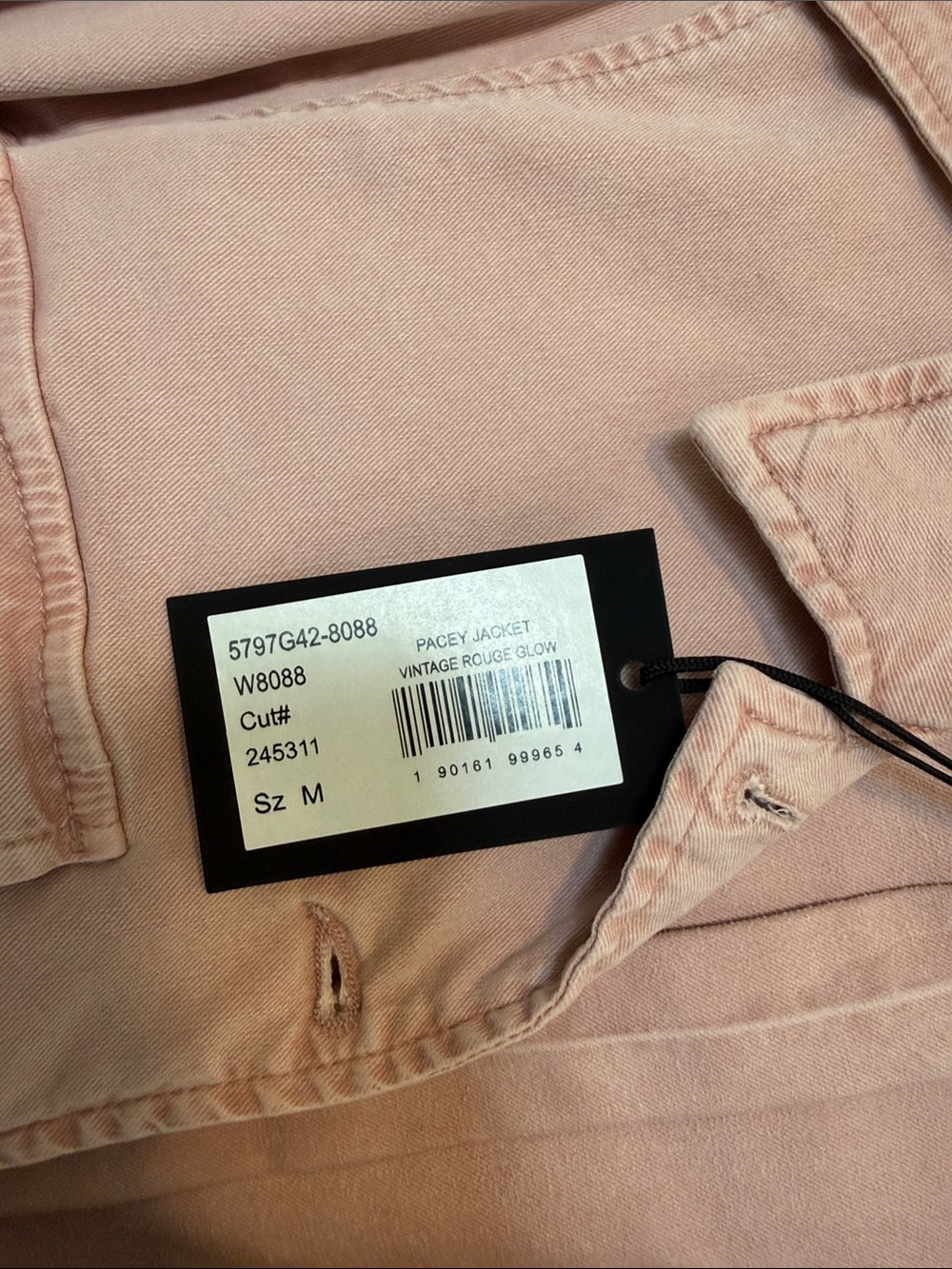 PAIGE Dusty Rose Utility Jean Jacket NWT medium - Picture 2 of 4